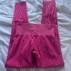 NVGTN Pink Zebra Print Seamless Women's Leggings